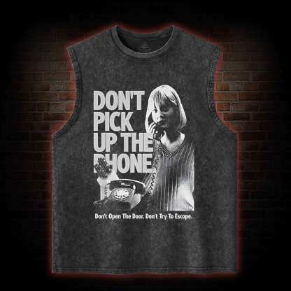 Don't Pick Up The Phone Washed Tank Top