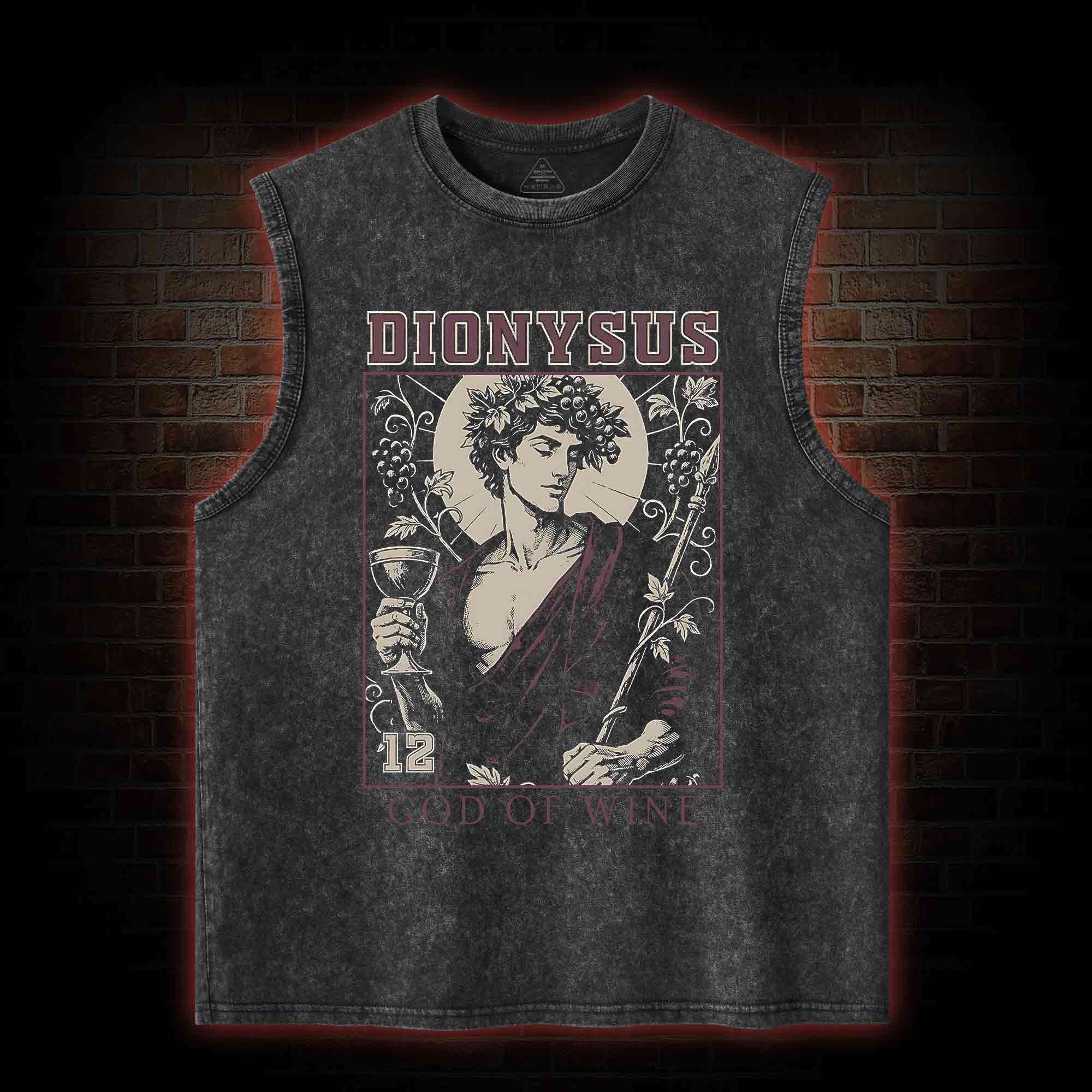 God of Wine Greek mythology Washed Tank Top