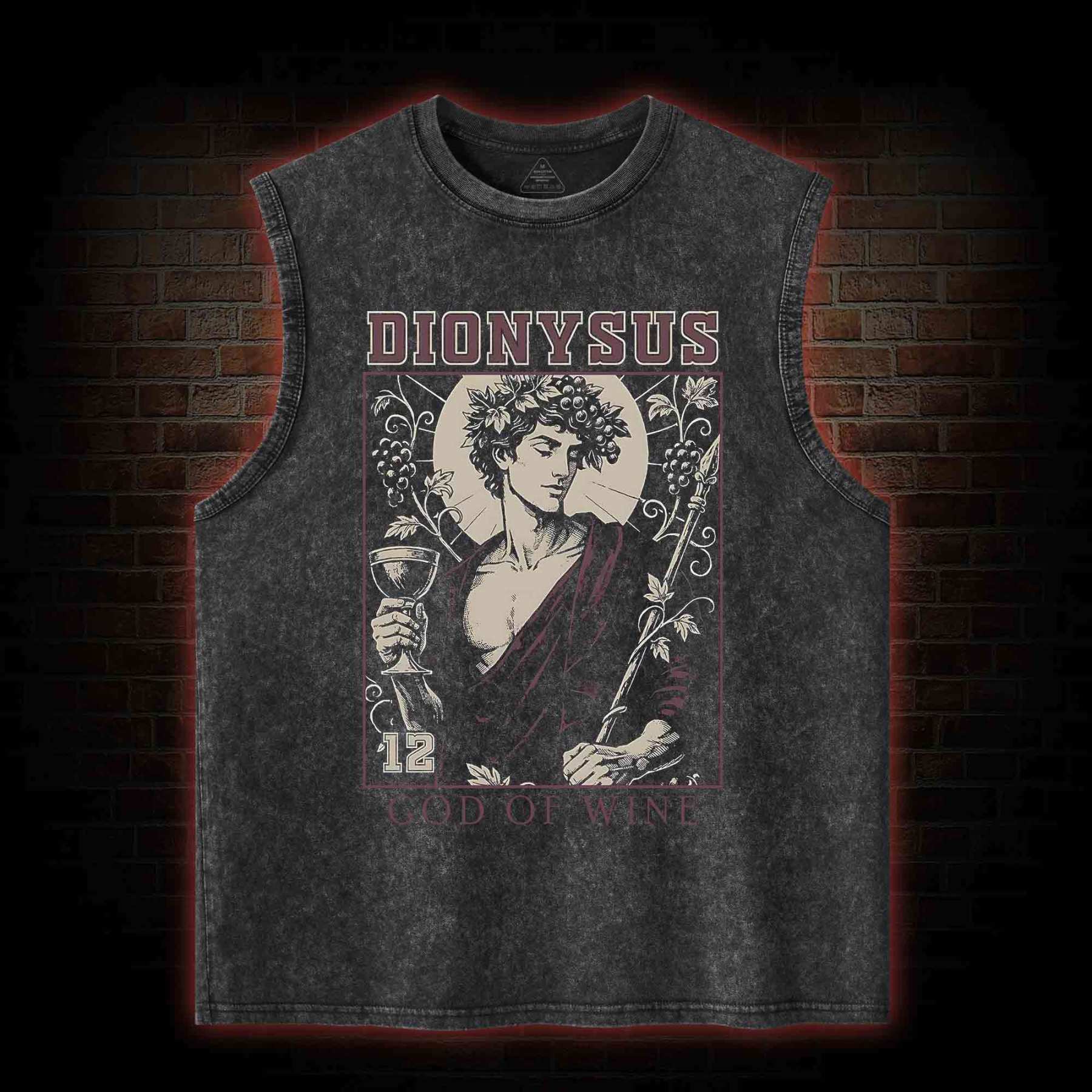 God of Wine Greek mythology Washed Tank Top