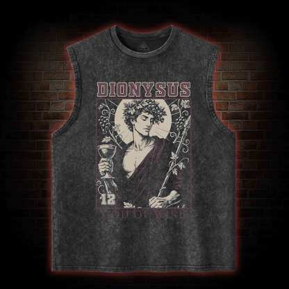 God of Wine Greek mythology Washed Tank Top