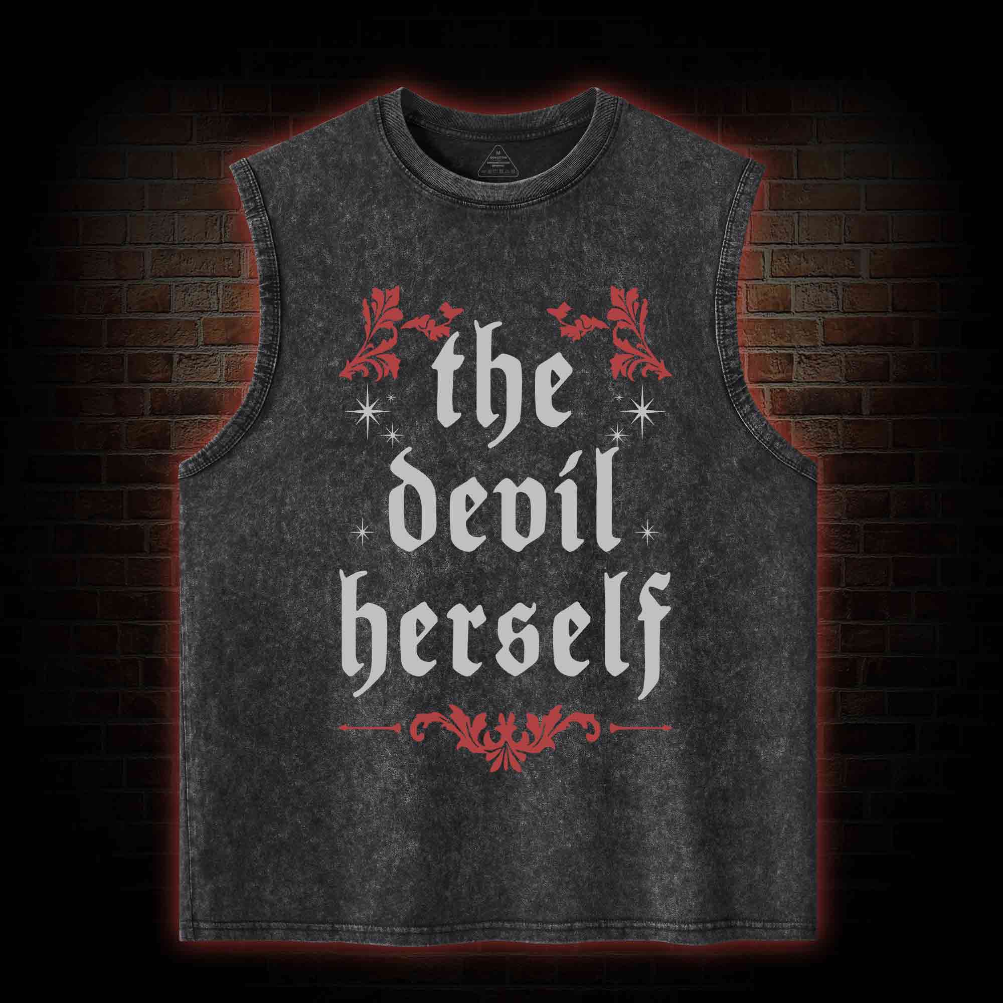 The Devil Herself Washed Tank Top