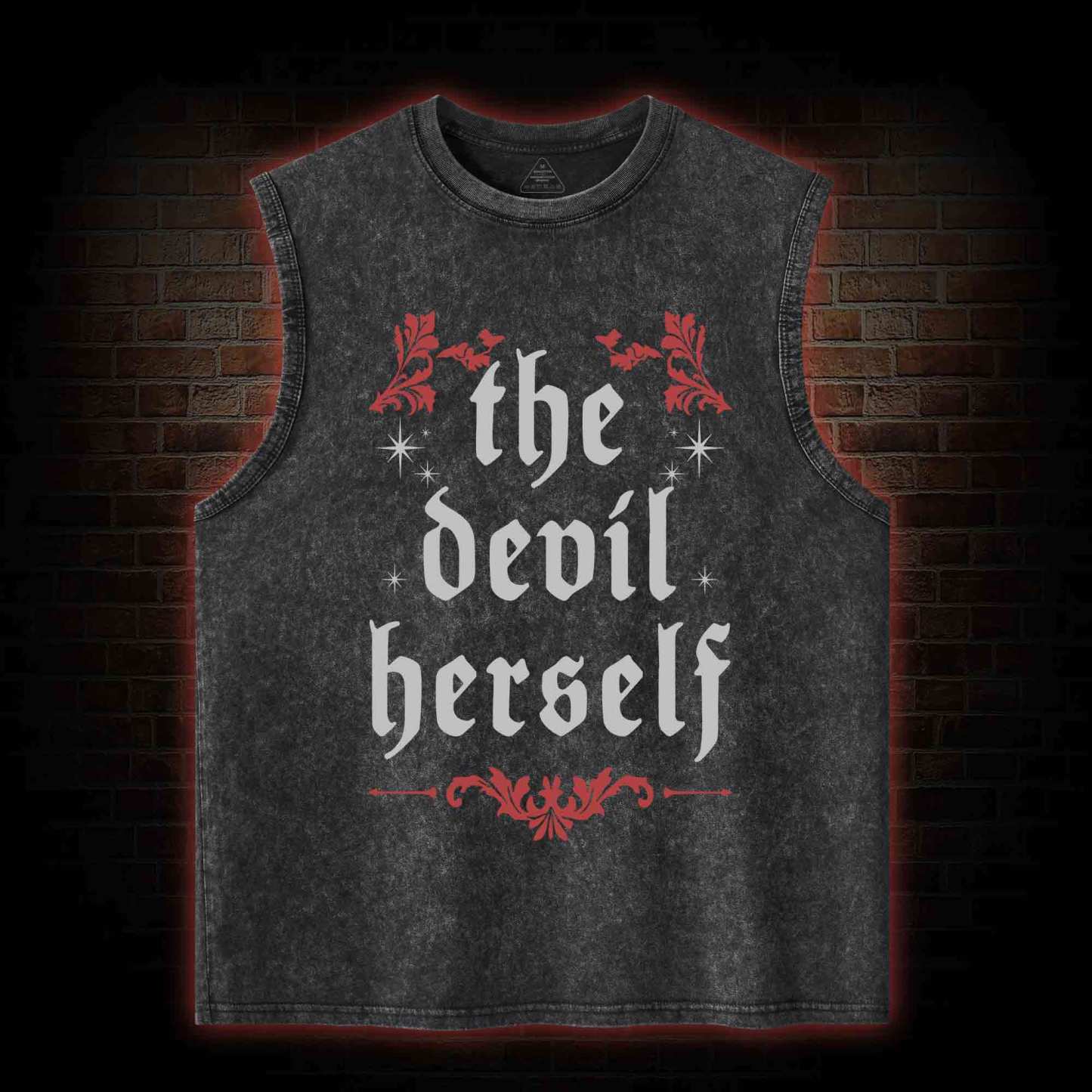 The Devil Herself Washed Tank Top