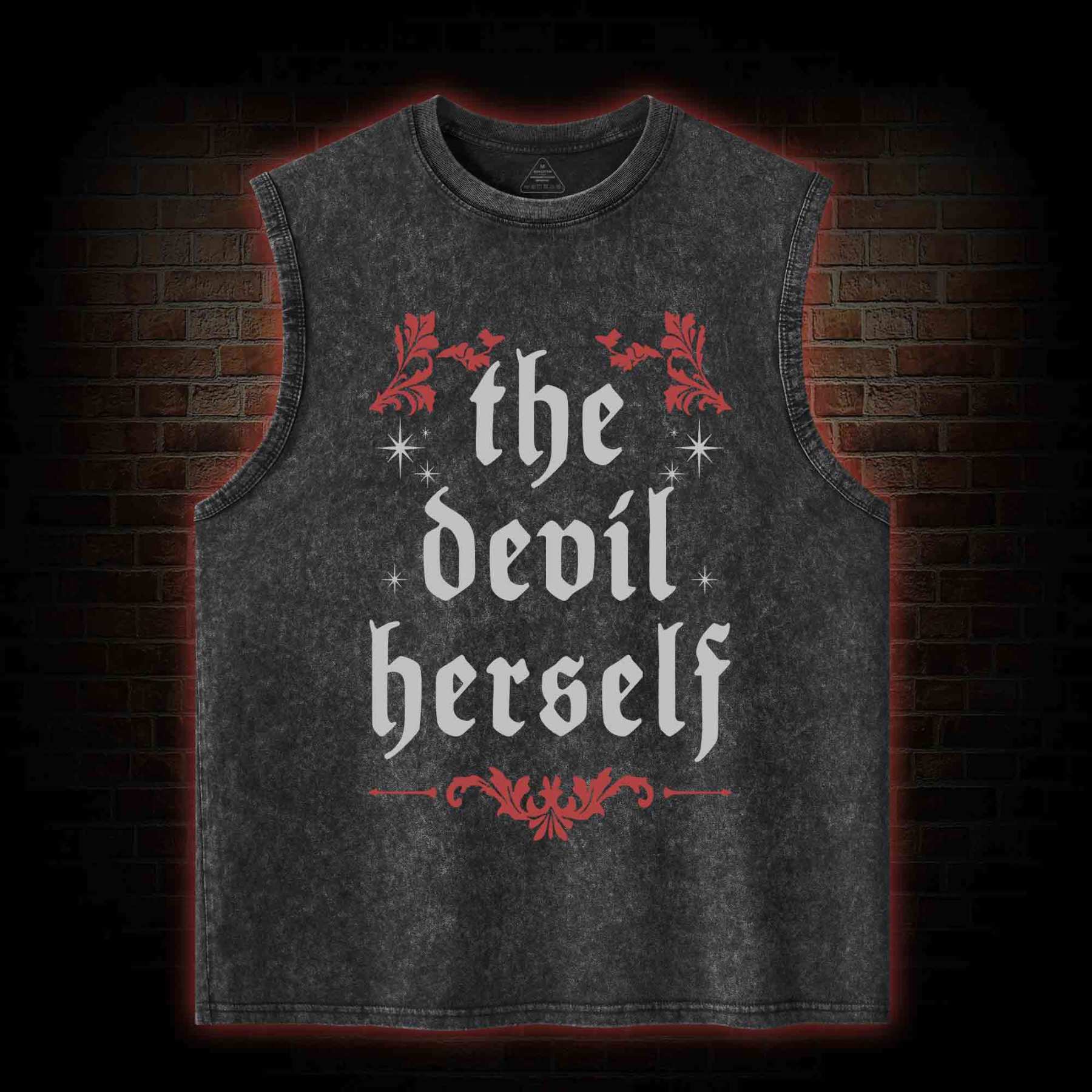 The Devil Herself Washed Tank Top