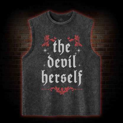 The Devil Herself Washed Tank Top