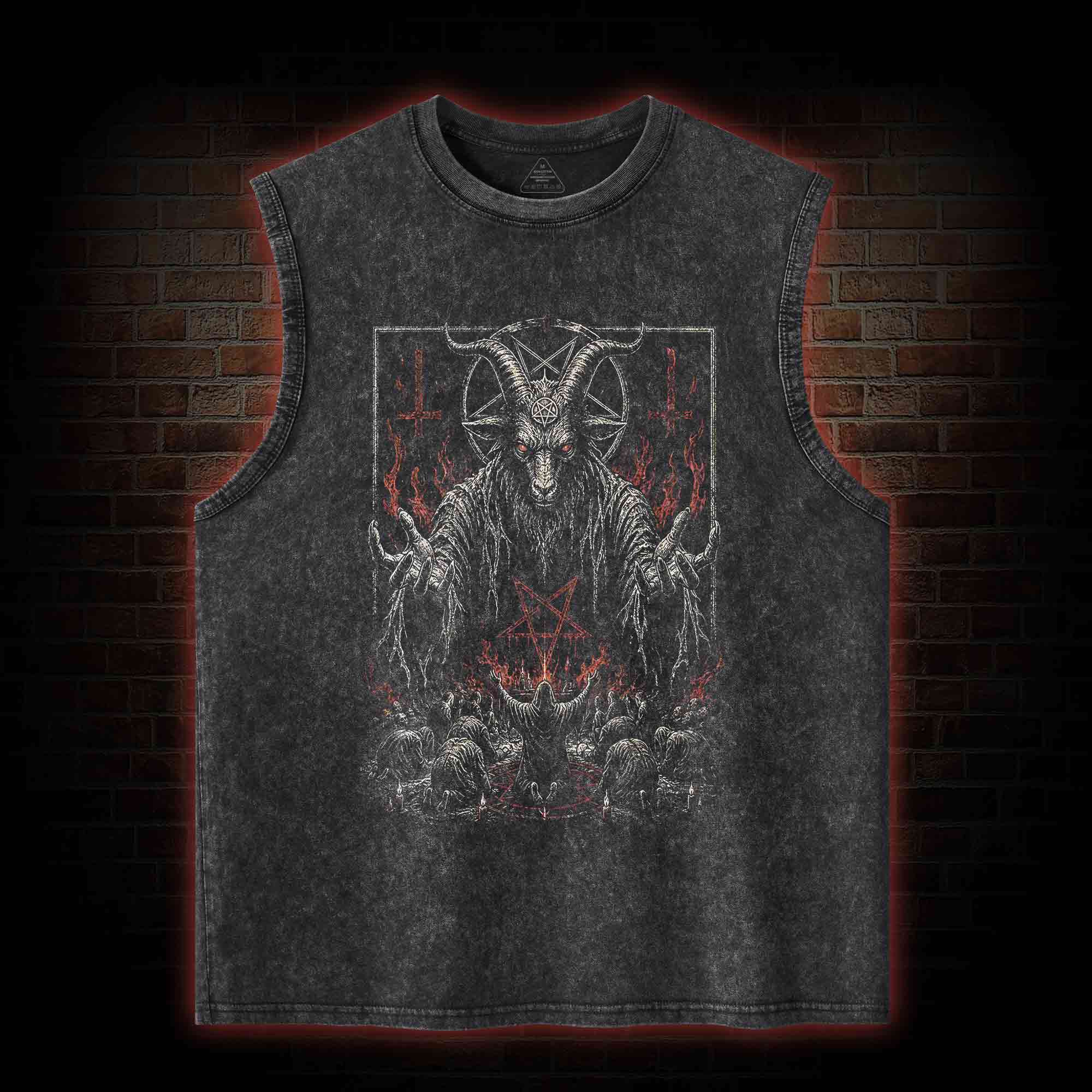 Baphomet Aesthetic  Washed Tank Top