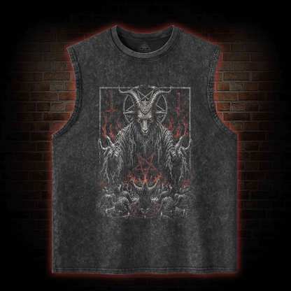 Baphomet Aesthetic  Washed Tank Top