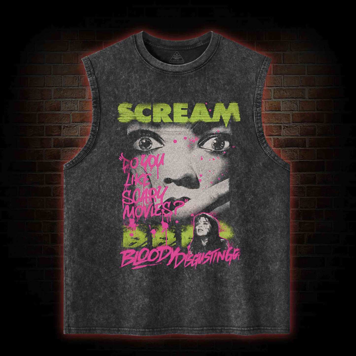 Do You Like Scary Movies Washed Tank Top