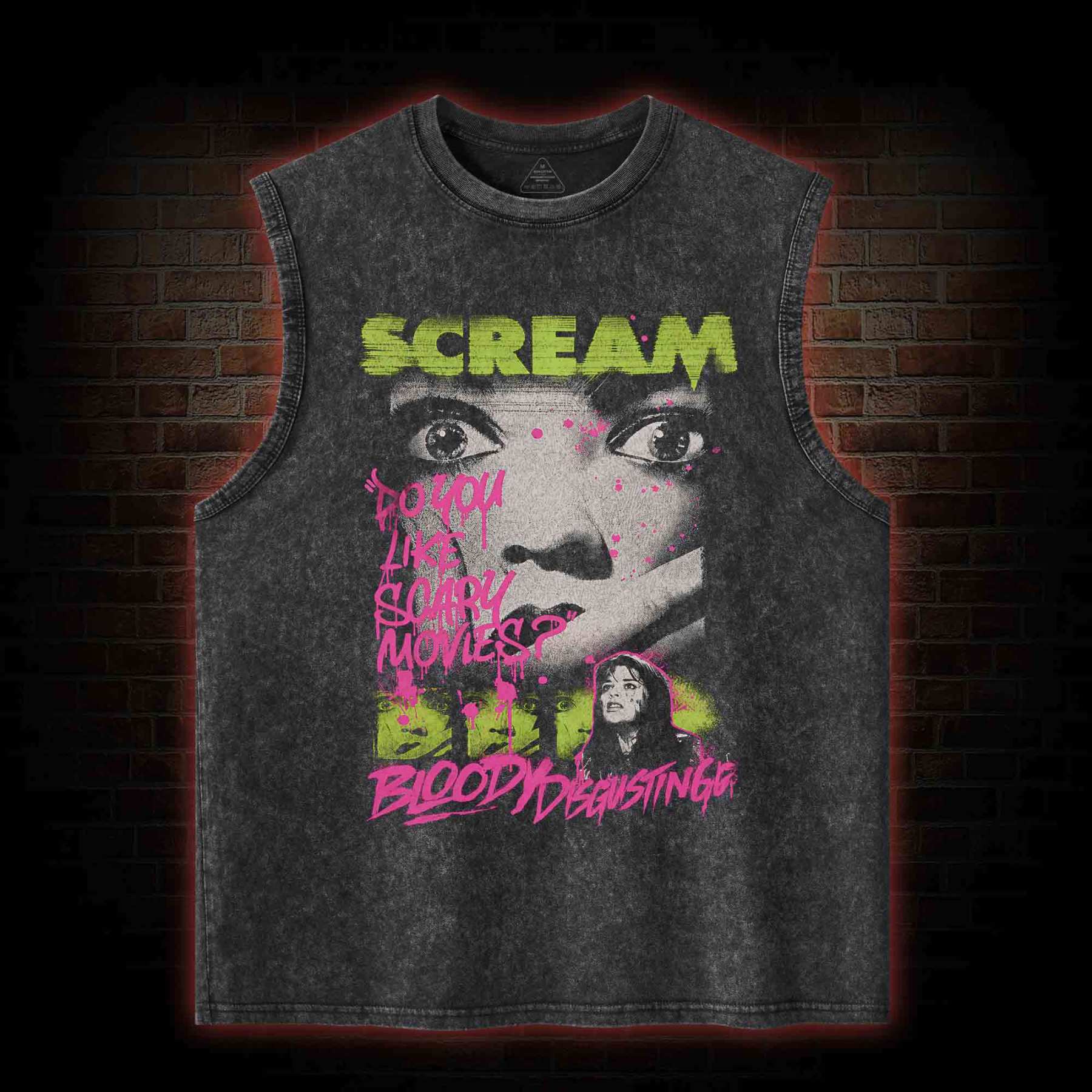 Do You Like Scary Movies Washed Tank Top