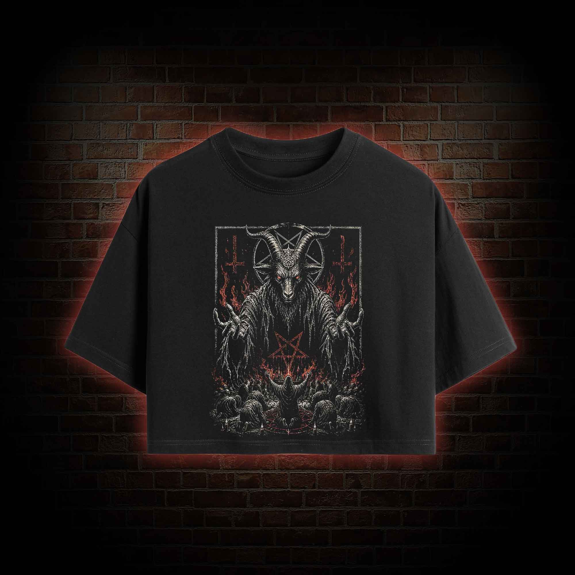 Baphomet Aesthetic Crop Top