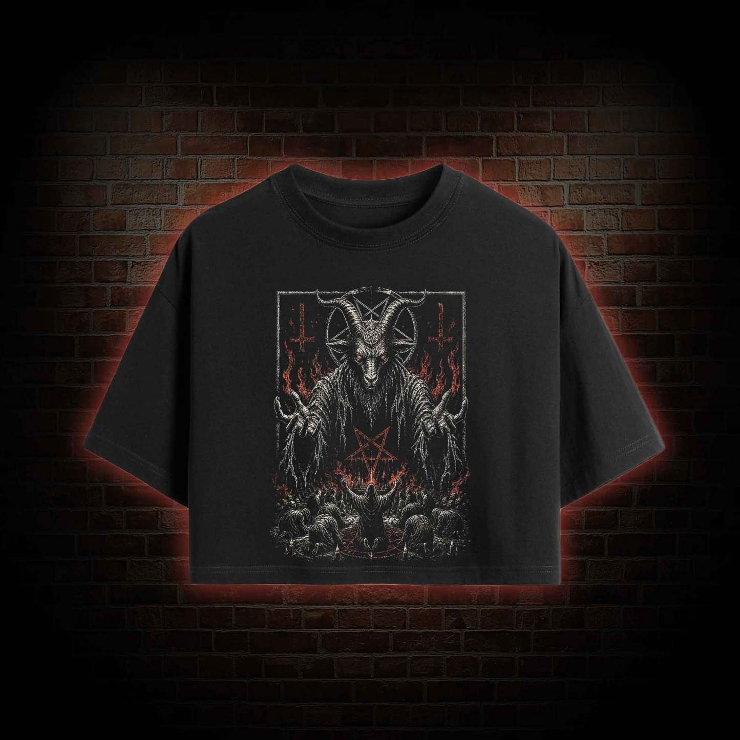Baphomet Aesthetic Crop Top