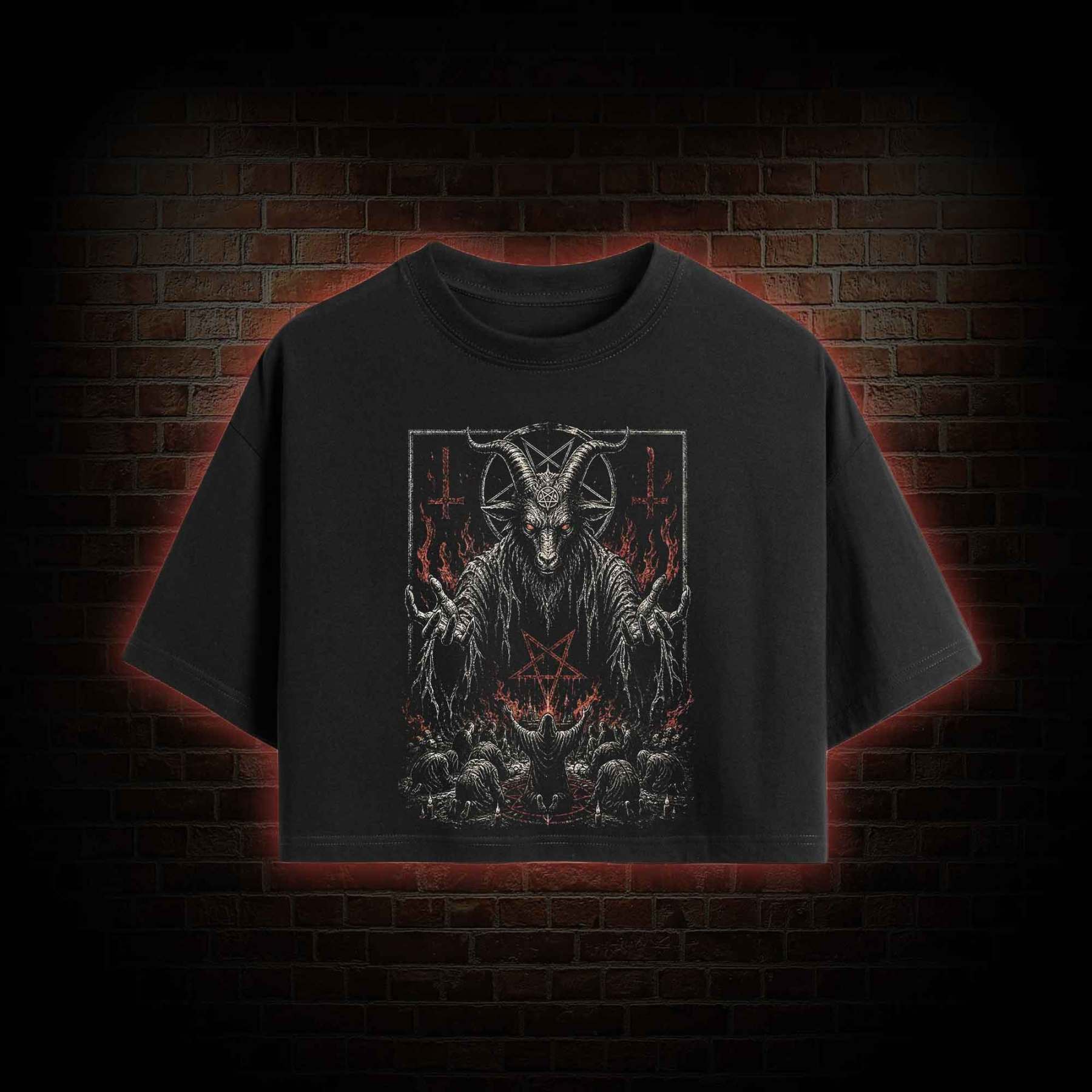 Baphomet Aesthetic Crop Top