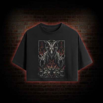Baphomet Aesthetic Crop Top