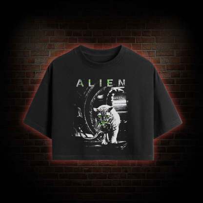 Alien Cat Crop Top