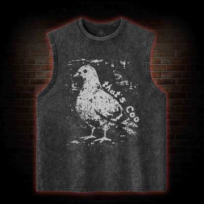 Pigeon Meme Washed Tank Top