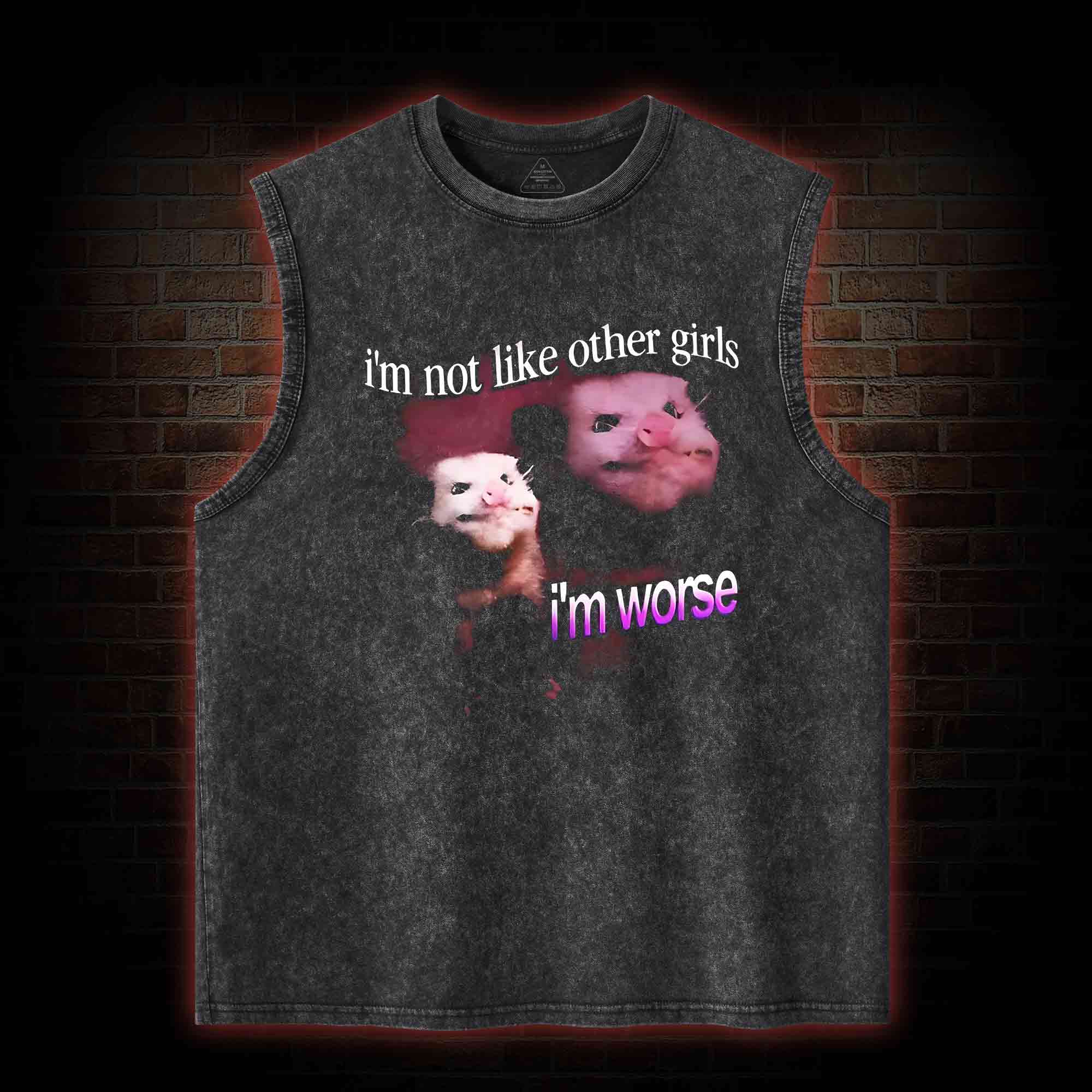 I'm Not Like Other Girls I'm Worse Washed Tank Top