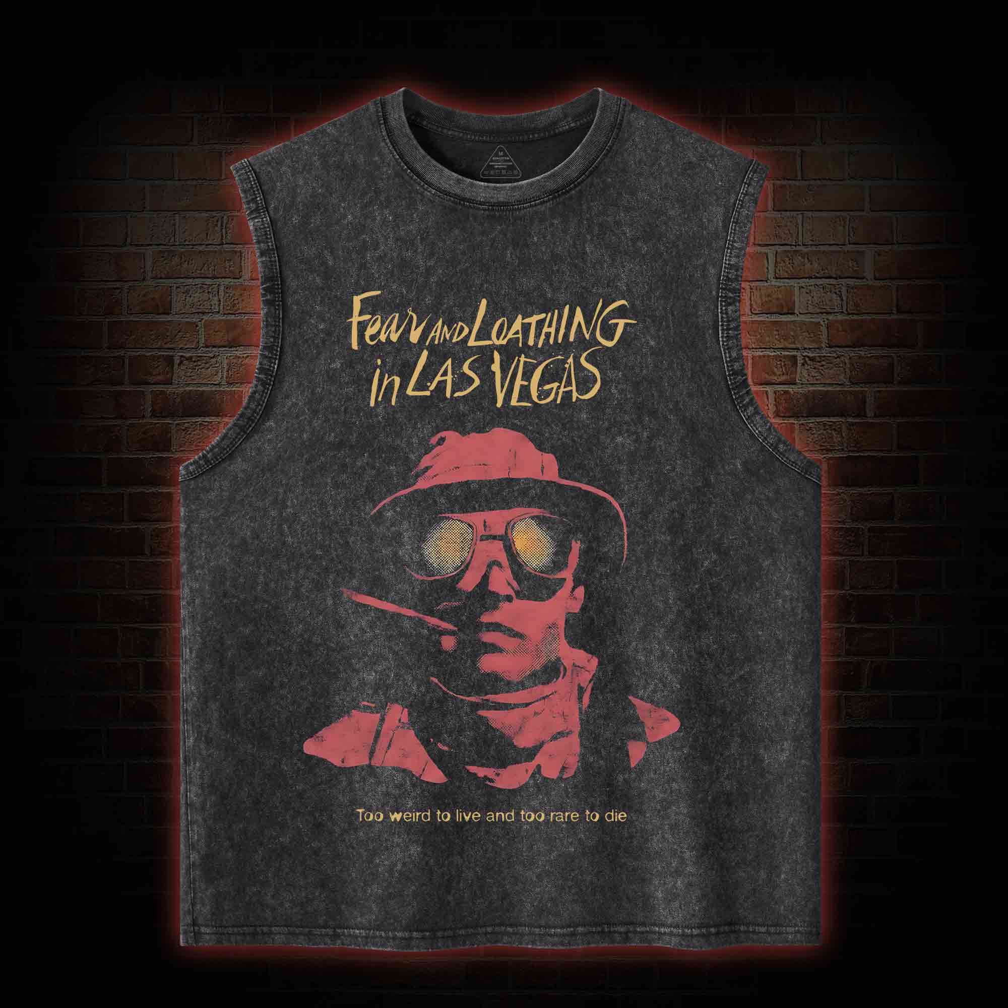 Too Weird to Live and too Rare to Die Washed Tank Top