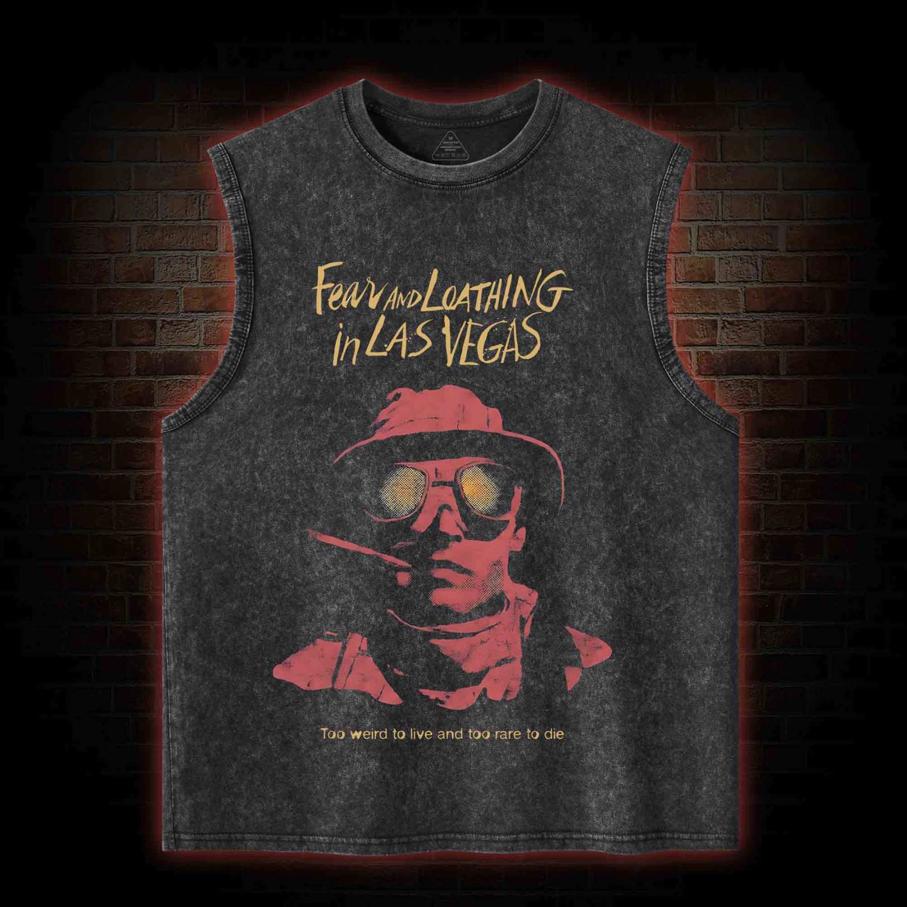 Too Weird to Live and too Rare to Die Washed Tank Top