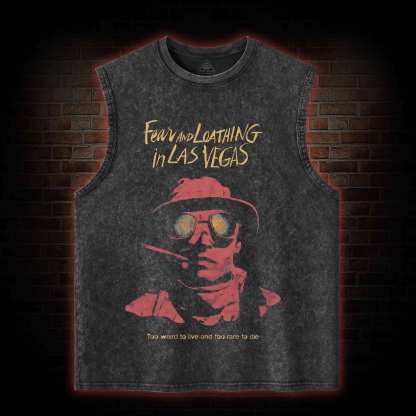 Too Weird to Live and too Rare to Die Washed Tank Top