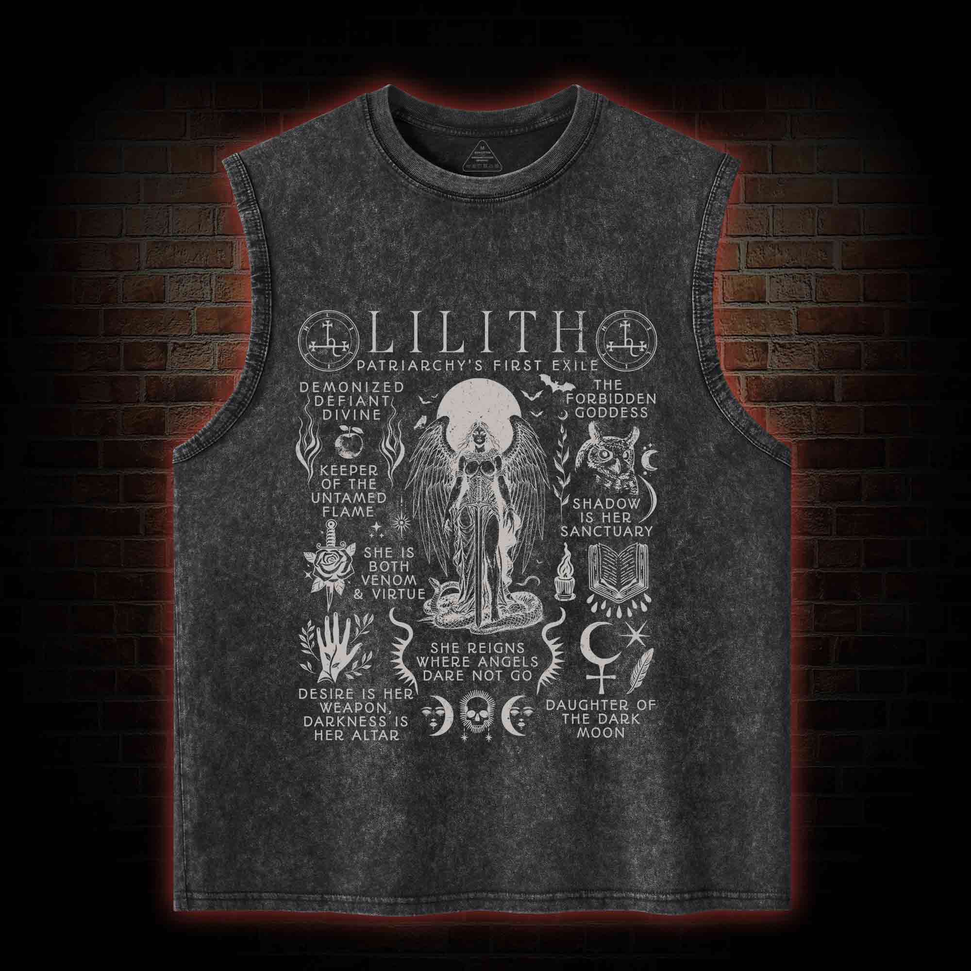 Lilith Feminist Washed Tank Top