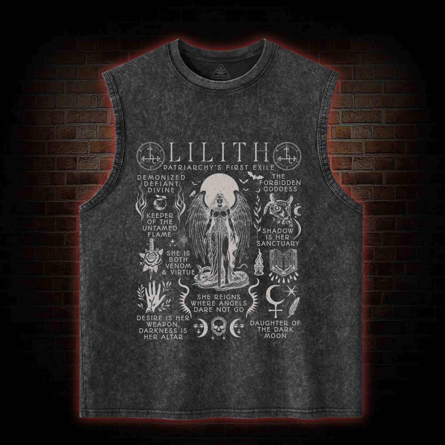 Lilith Feminist Washed Tank Top