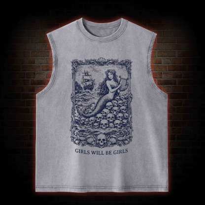 Girls will be Girls Greek mythology Washed Tank Top