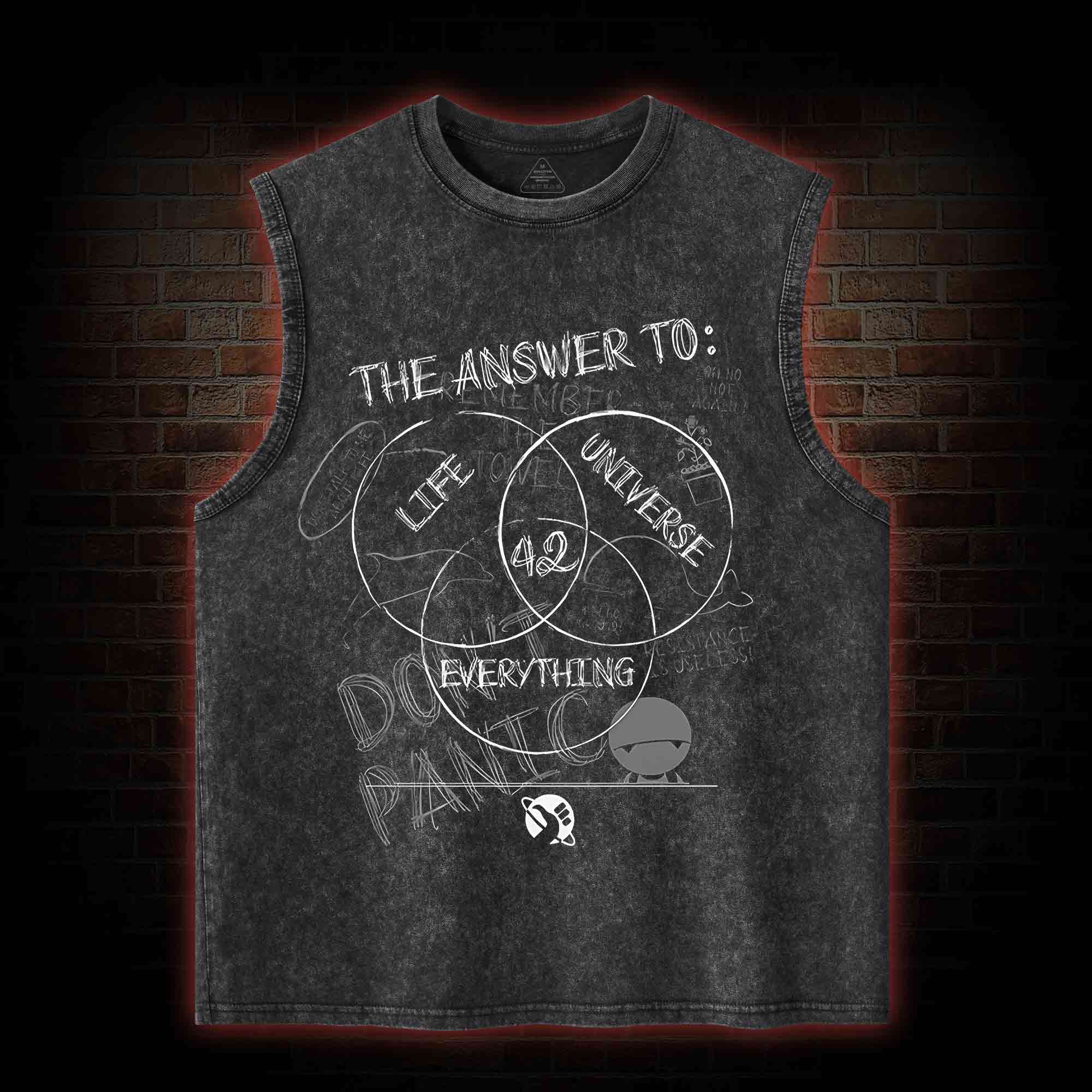 Life Universe Everything Washed Tank Top