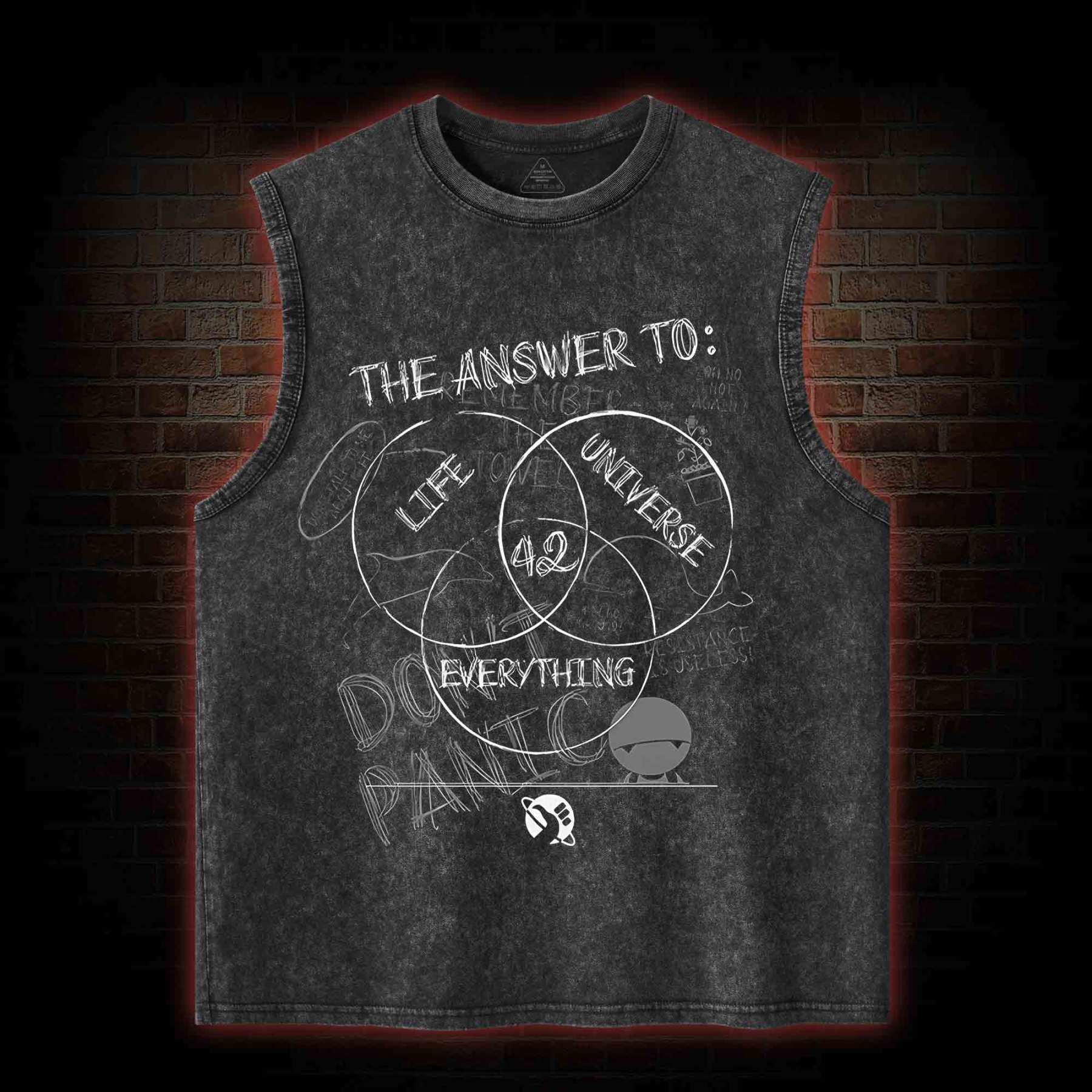 Life Universe Everything Washed Tank Top