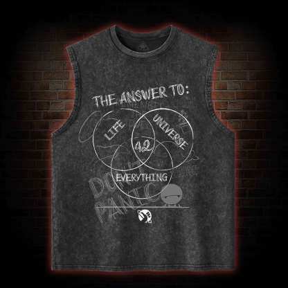 Life Universe Everything Washed Tank Top
