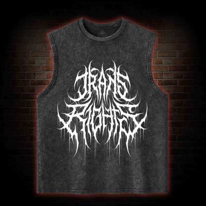 Trans Rights Washed Tank Top
