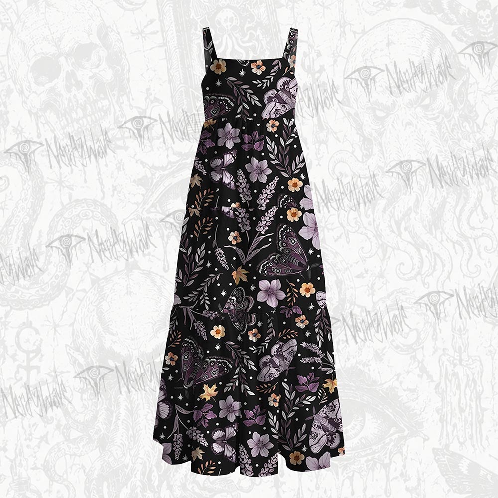 238Witchy Lunar Serpent Wildflower Wide Straps Maxi Dress