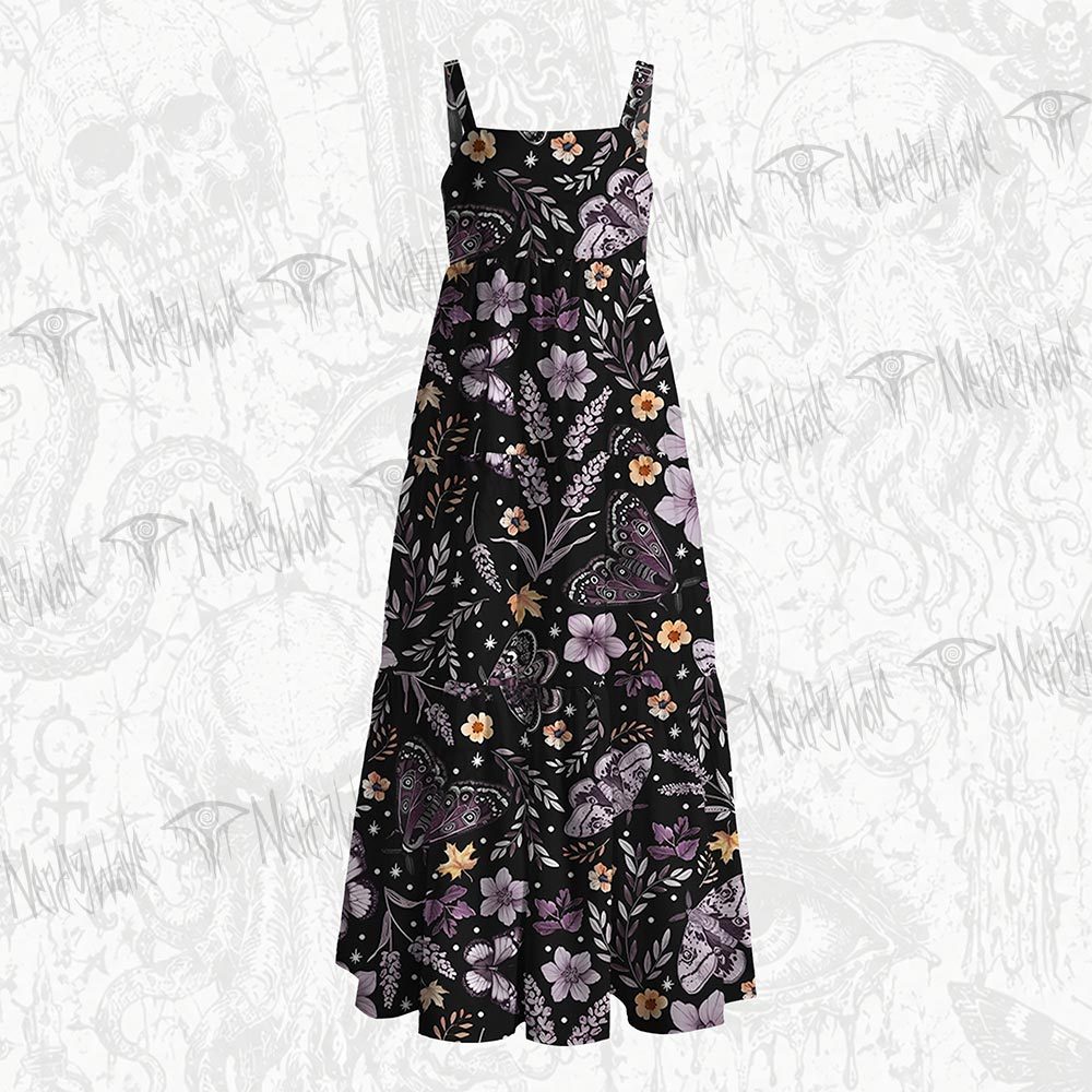 238Witchy Lunar Serpent Wildflower Wide Straps Maxi Dress