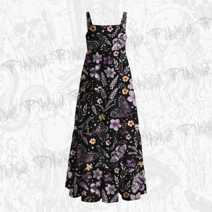 238Witchy Lunar Serpent Wildflower Wide Straps Maxi Dress