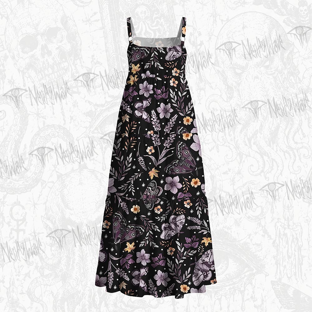 238Witchy Lunar Serpent Wildflower Wide Straps Maxi Dress