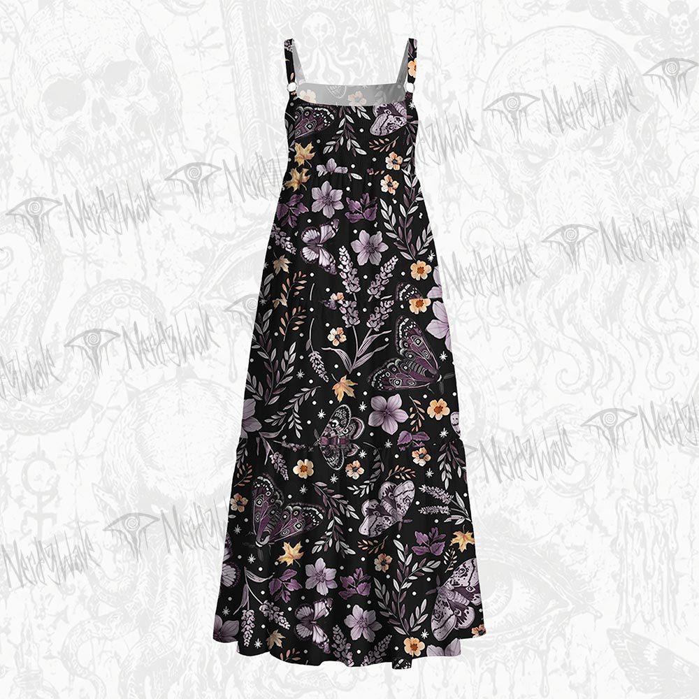 238Witchy Lunar Serpent Wildflower Wide Straps Maxi Dress