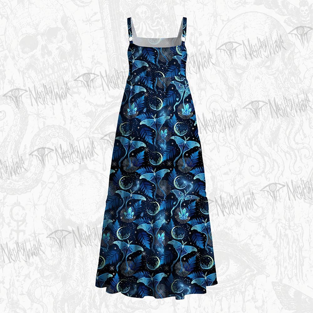 239Witchy Lunar Serpent Wildflower Wide Straps Maxi Dress