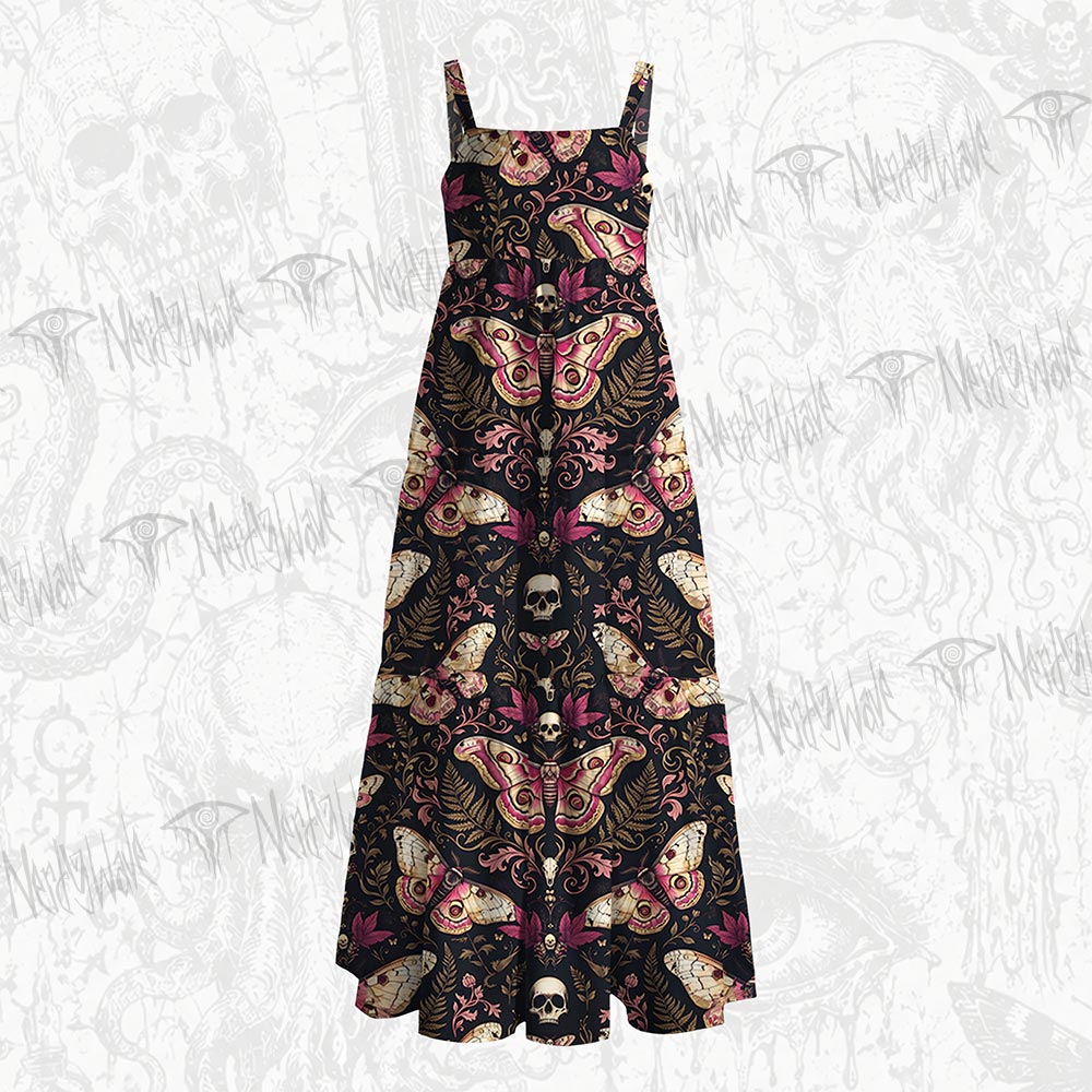 241Witchy Lunar Serpent Wildflower Wide Straps Maxi Dress