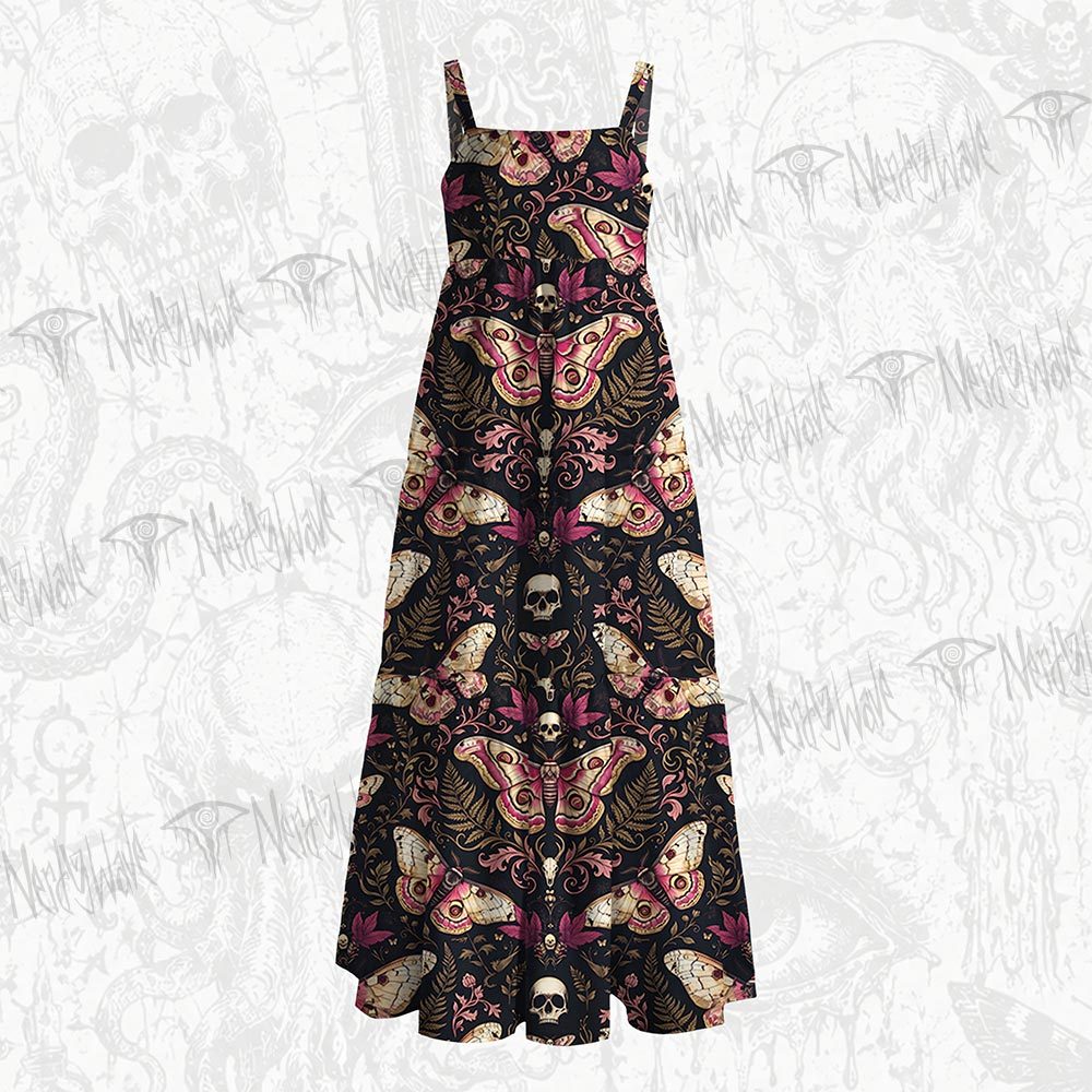 241Witchy Lunar Serpent Wildflower Wide Straps Maxi Dress