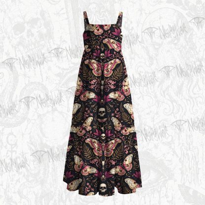241Witchy Lunar Serpent Wildflower Wide Straps Maxi Dress