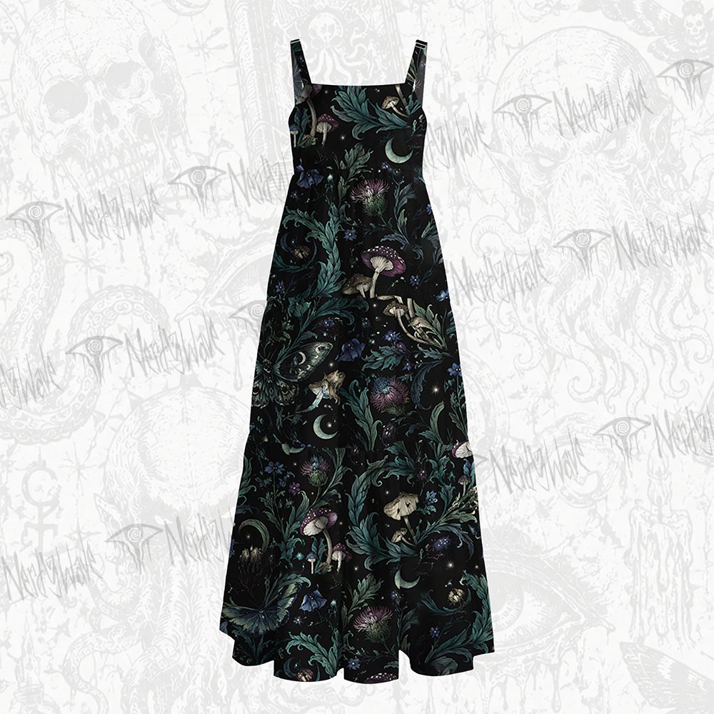 245Witchy Lunar Serpent Wildflower Wide Straps Maxi Dress
