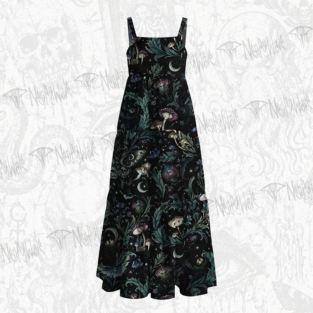 245Witchy Lunar Serpent Wildflower Wide Straps Maxi Dress
