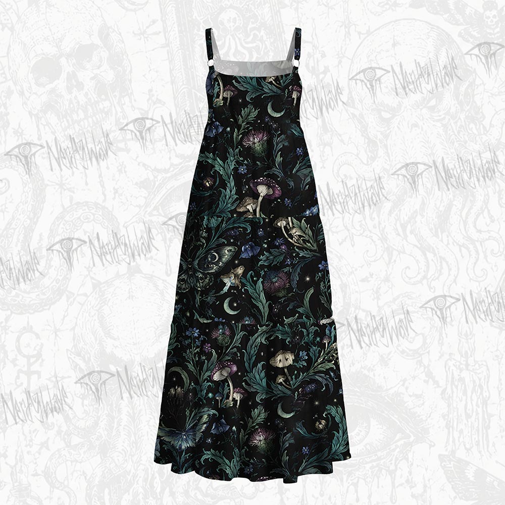245Witchy Lunar Serpent Wildflower Wide Straps Maxi Dress