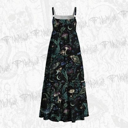 245Witchy Lunar Serpent Wildflower Wide Straps Maxi Dress