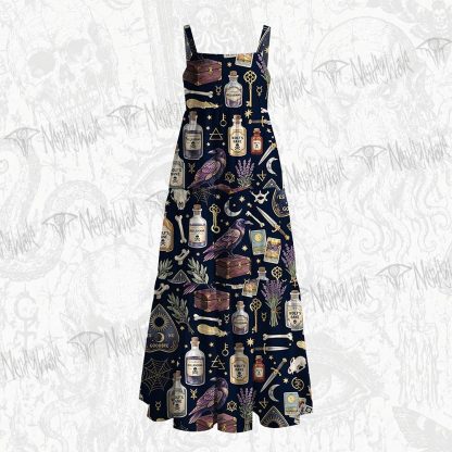 247Witchy Lunar Serpent Wildflower Wide Straps Maxi Dress