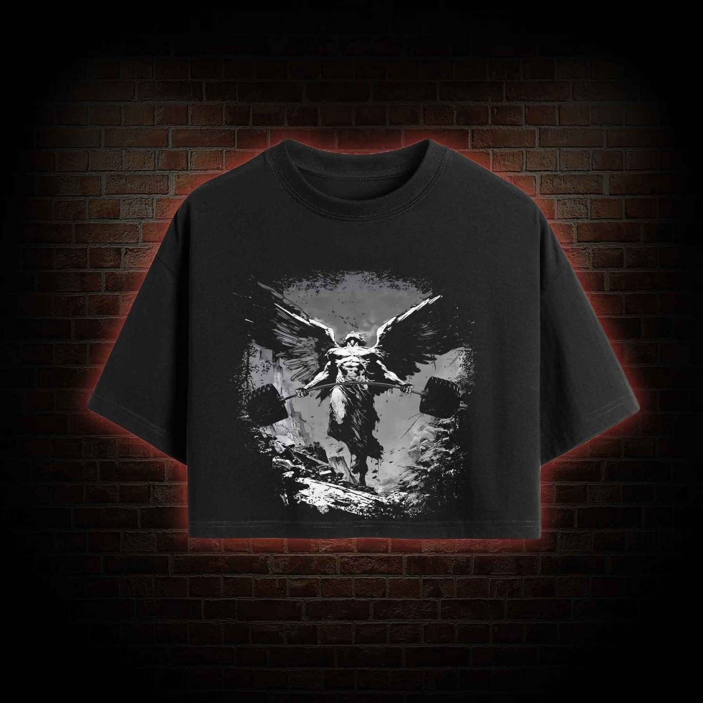 Lift like a God Greek mythology Crop Top