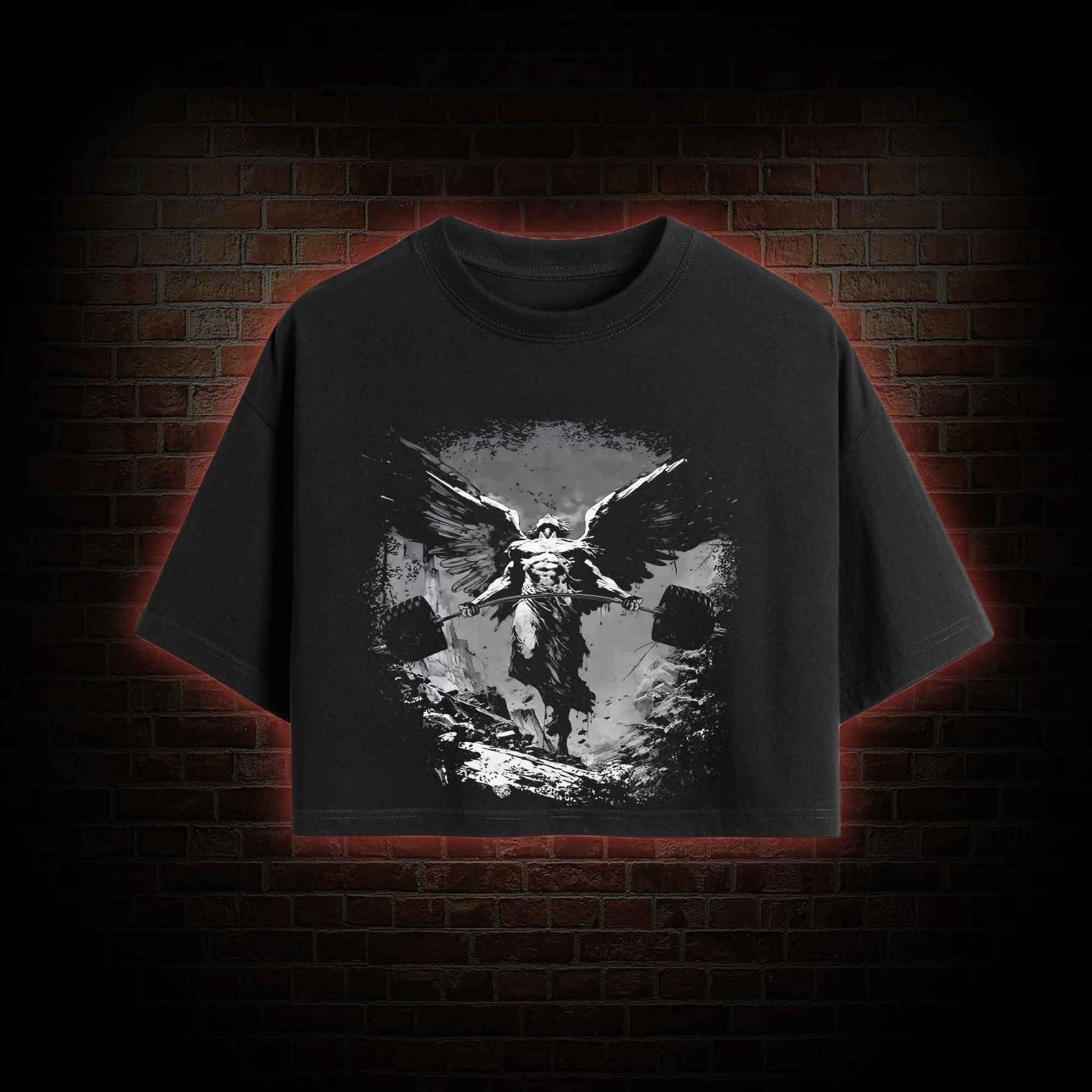 Lift like a God Greek mythology Crop Top