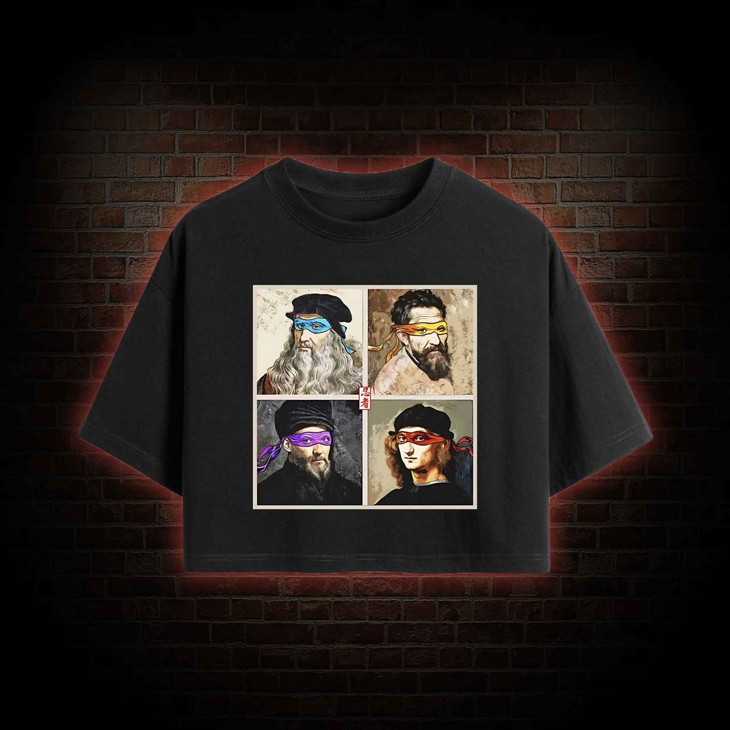 Masters of the Renaissance in the Light Crop Top