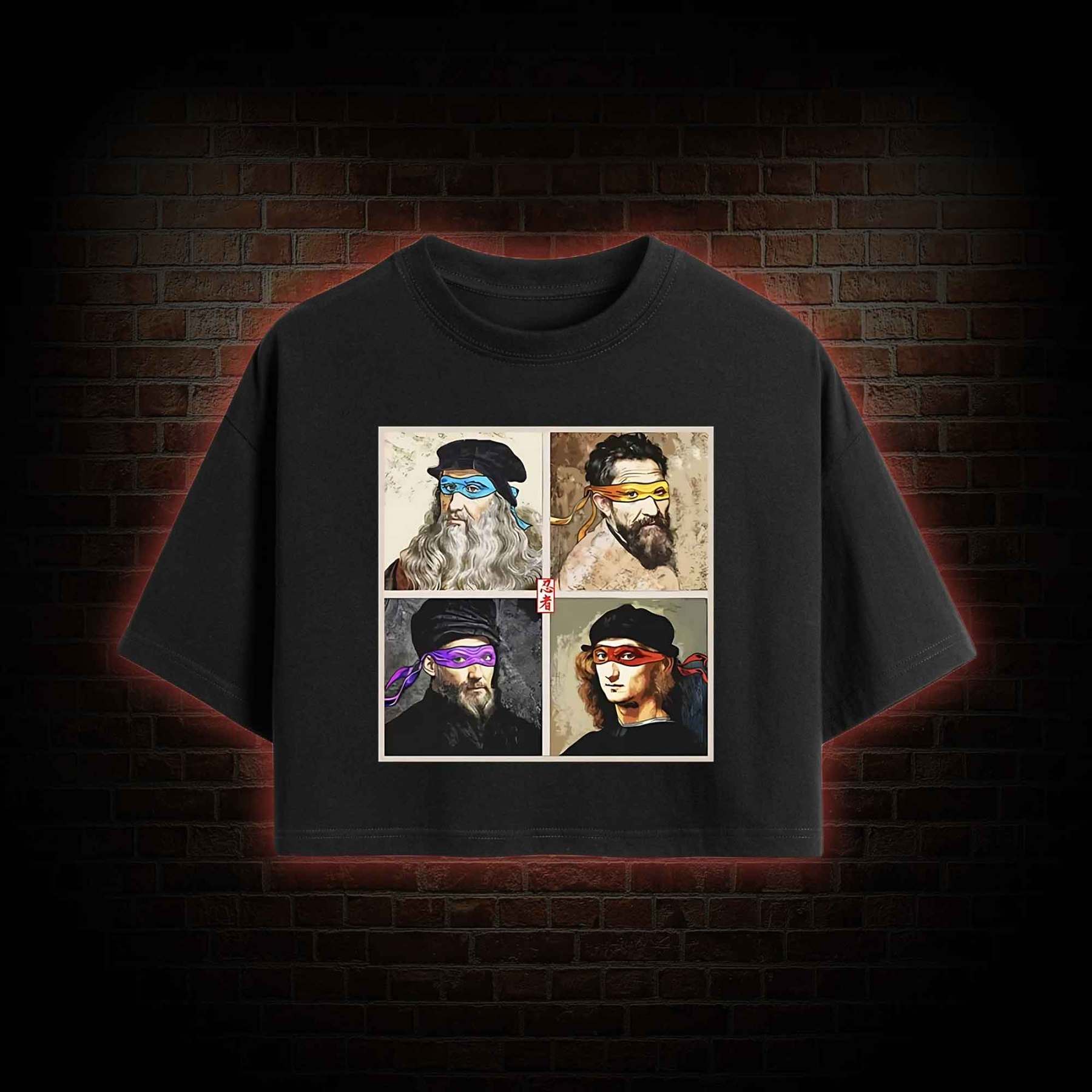 Masters of the Renaissance in the Light Crop Top