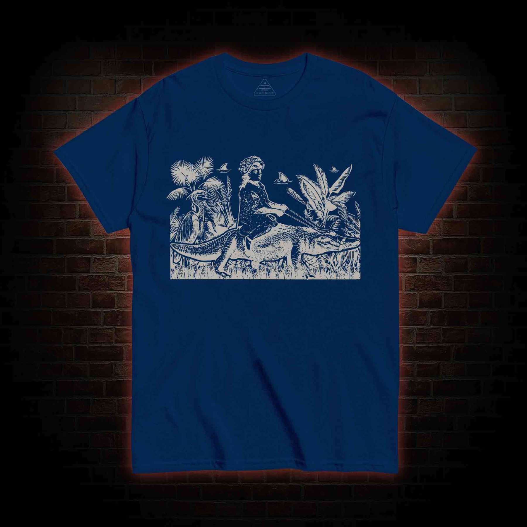 Girl Riding Alligator T-shirt