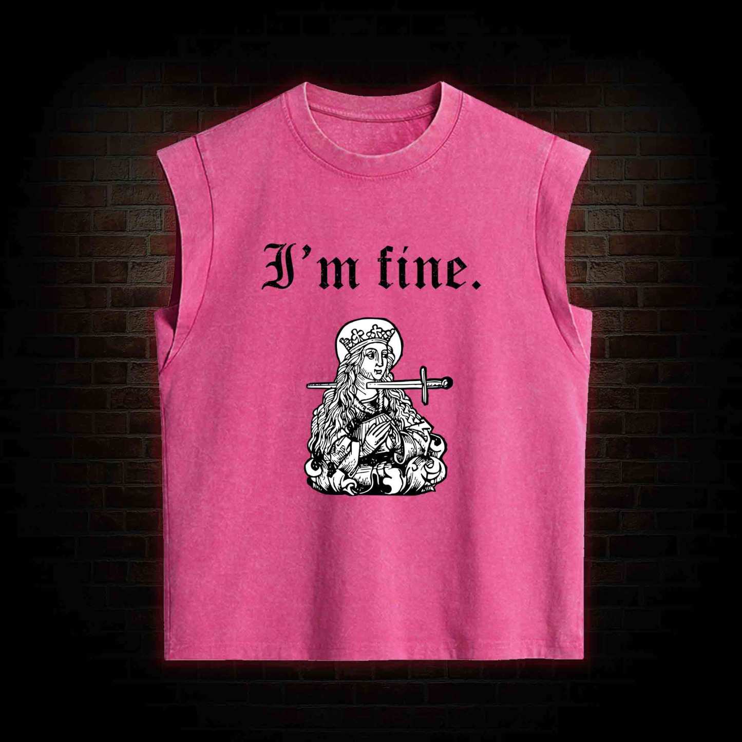 I'm Fine Women's Washed Tank Top