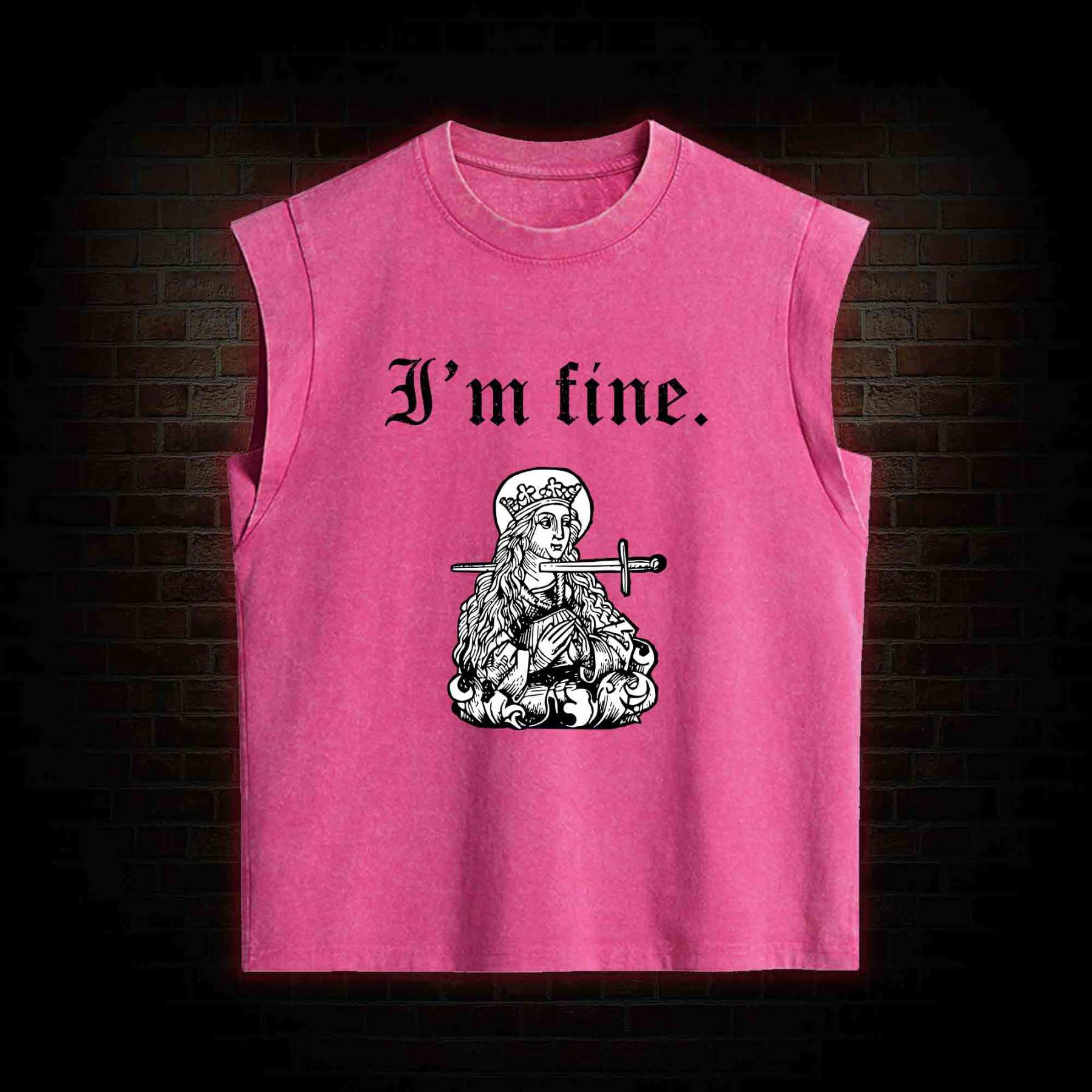I'm Fine Women's Washed Tank Top